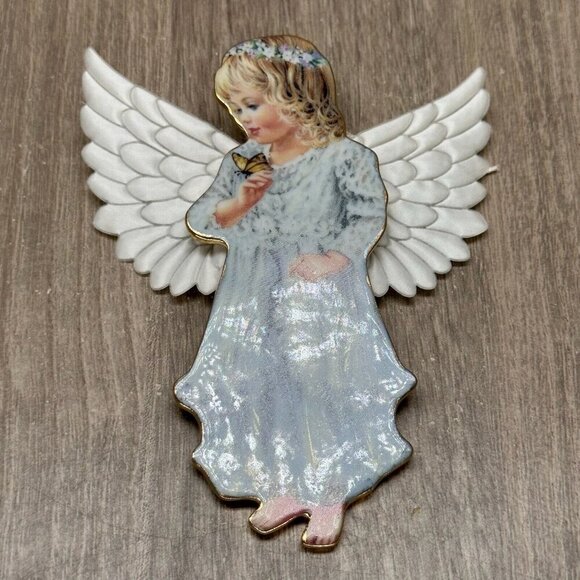 1998 The Bradford Editions Heaven’s Little Angels Ornament Collection Set of 3 - Picture 2 of 7